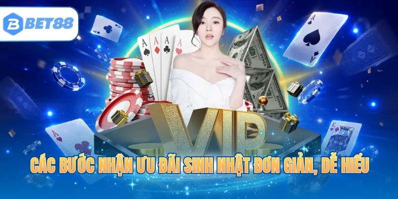 Các bước nhận ưu đãi sinh nhật đơn giản, dễ hiểu