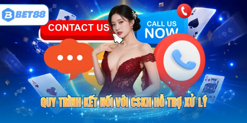 Quy trình kết nối với CSKH hỗ trợ xử lý